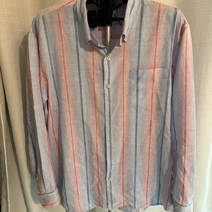 Tommy Bahama Men’s Linen Ling Sleeved Striped Button Down XXL